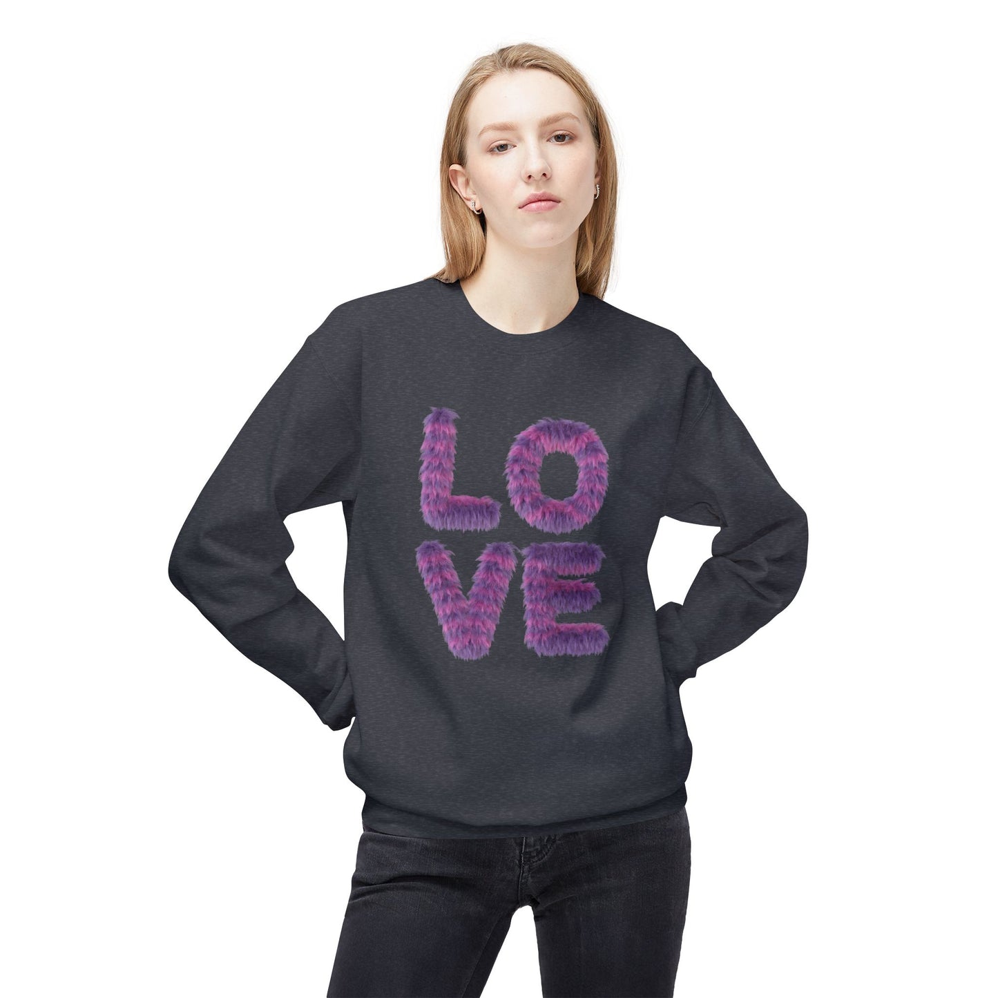 Love - Unisex Midweight Softstyle Fleece Crewneck Sweatshirt - 11558
