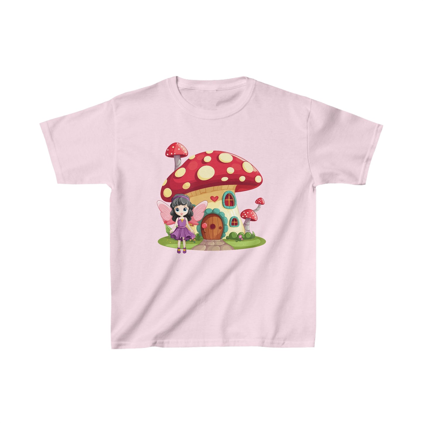 Fairy Mushroom House - Kids Heavy Cotton™ Tee