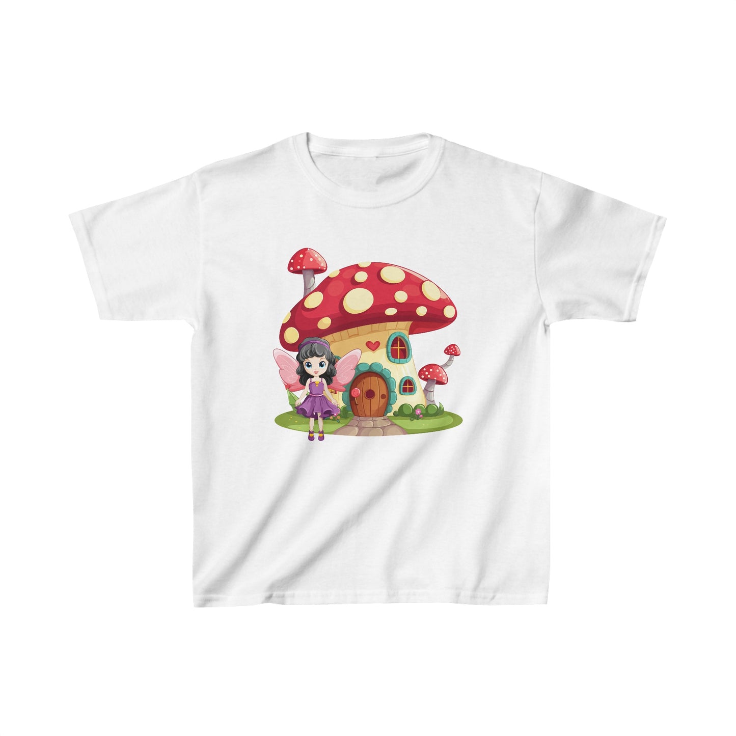 Fairy Mushroom House - Kids Heavy Cotton™ Tee