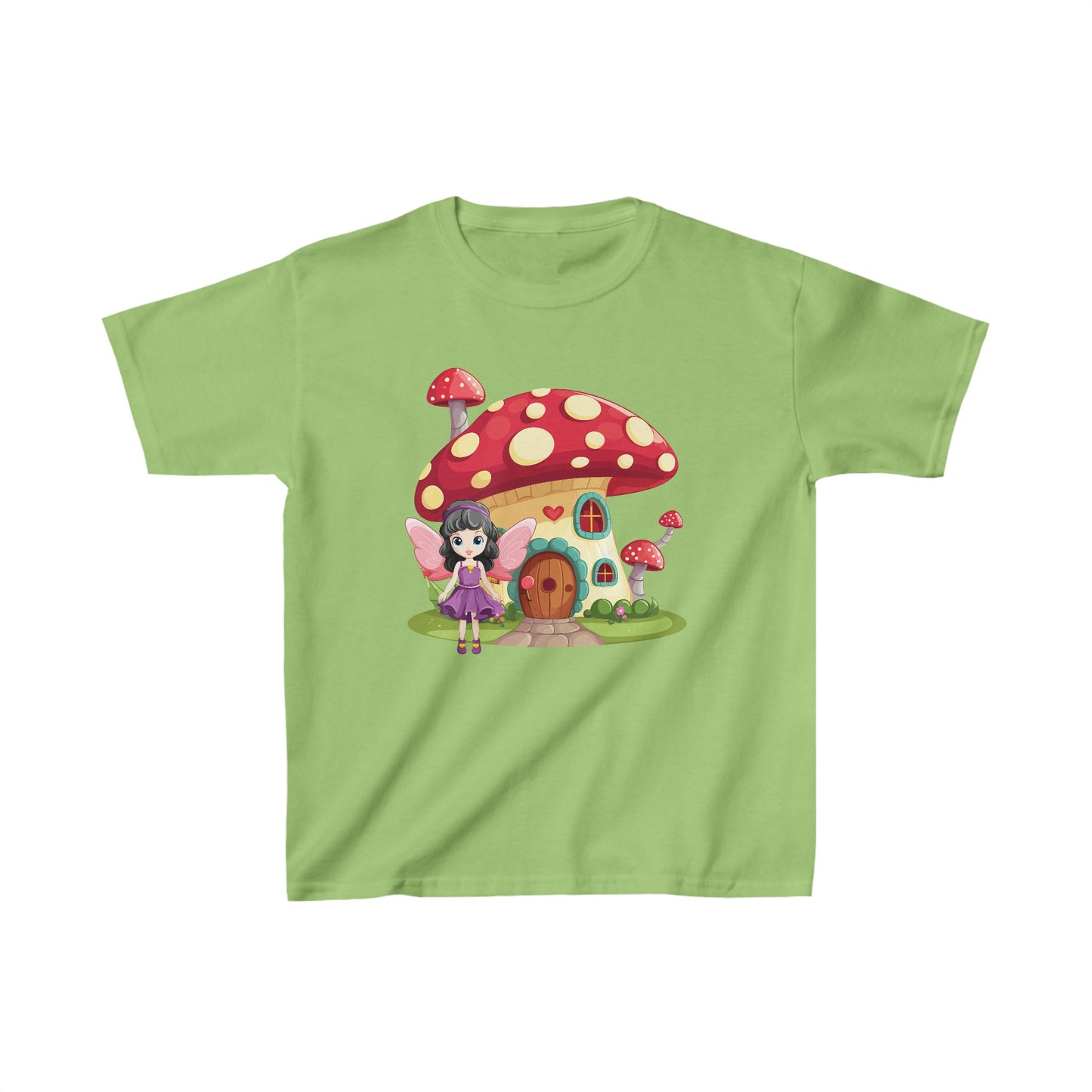 Fairy Mushroom House - Kids Heavy Cotton™ Tee