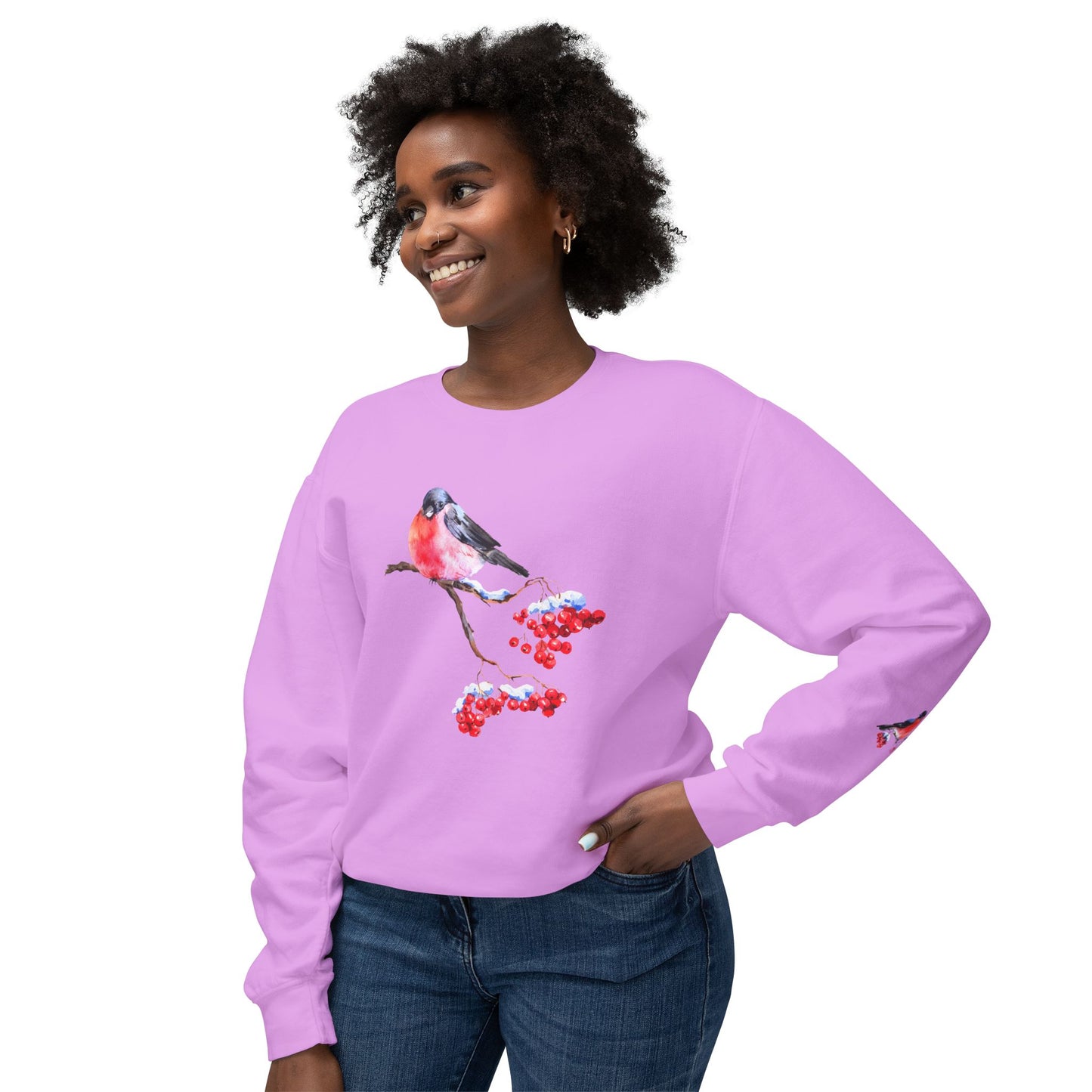 Bird & Cherry - Unisex Lightweight Crewneck Sweatshirt - 10336