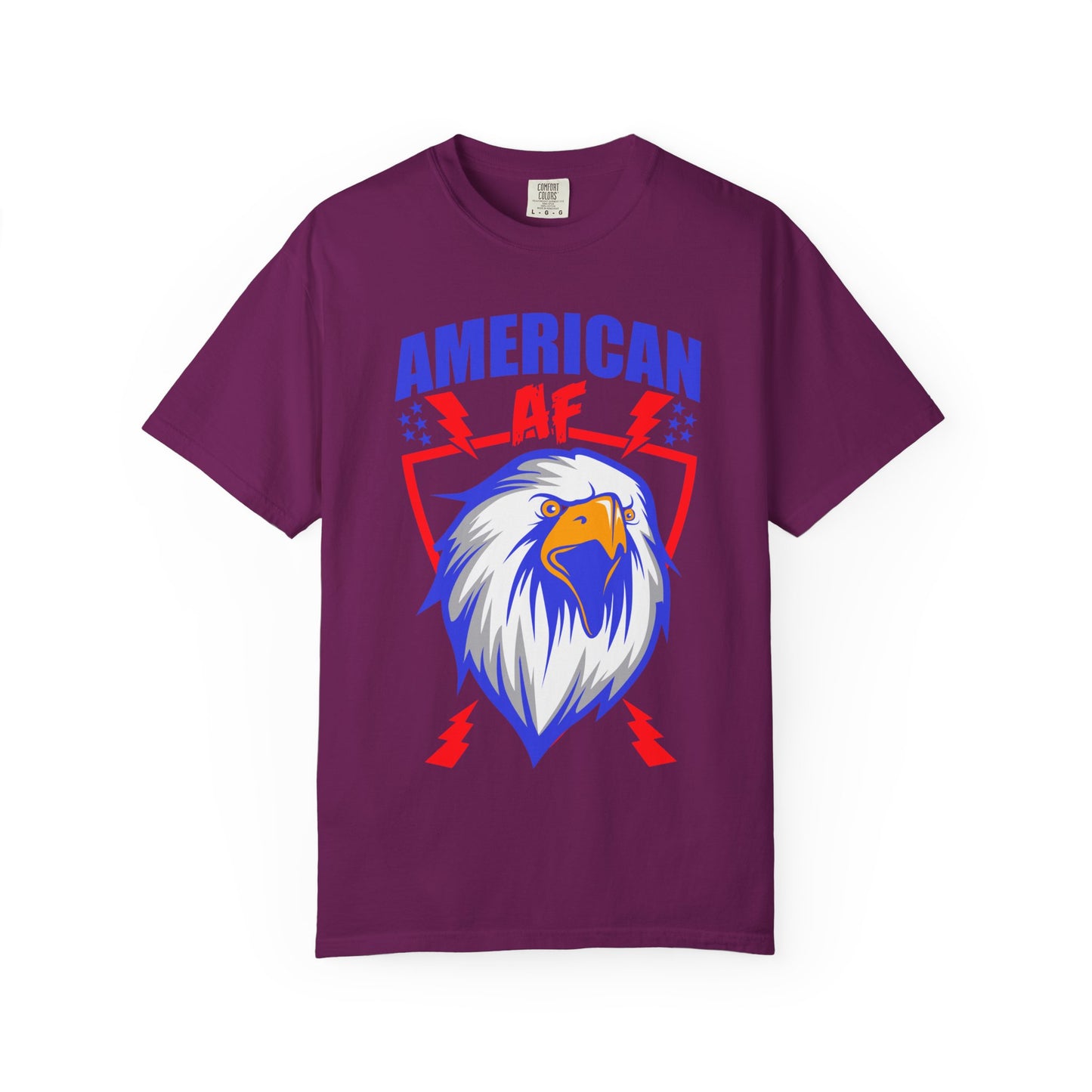 Patriotic Eagle T-Shirt, American AF Graphic Tee, Unisex Tee, 4th of July Shirt, Casual Wear, Gift for Patriots, Summer Style - 13731