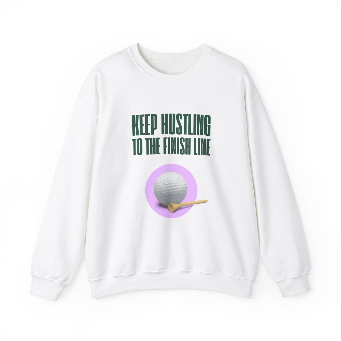 Golf, Keep Hustling to The Finish Line - Unisex Heavy Blend™ Crewneck Sweatshirt - 10580