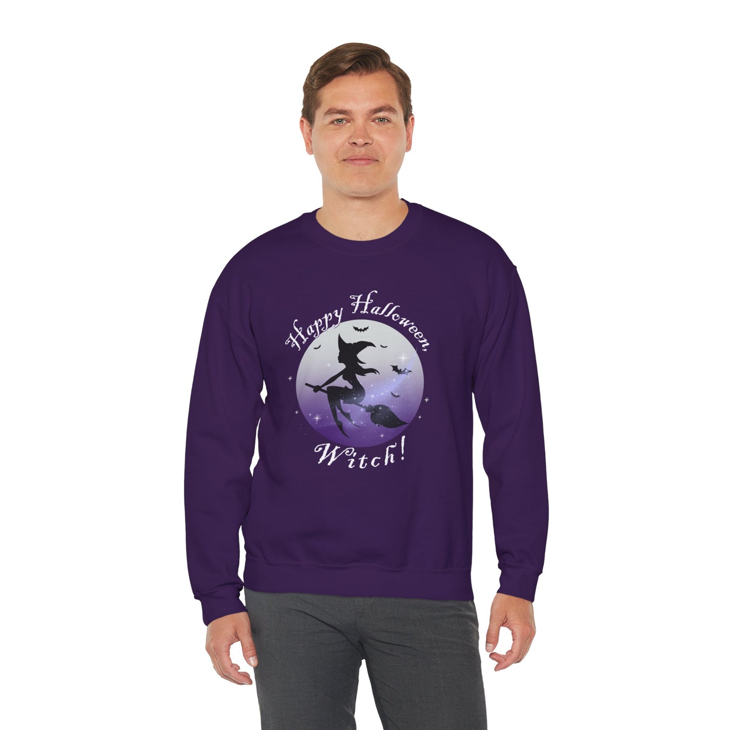 Happy Halloween, Witch! - Unisex Heavy Blend™ Crewneck Sweatshirt