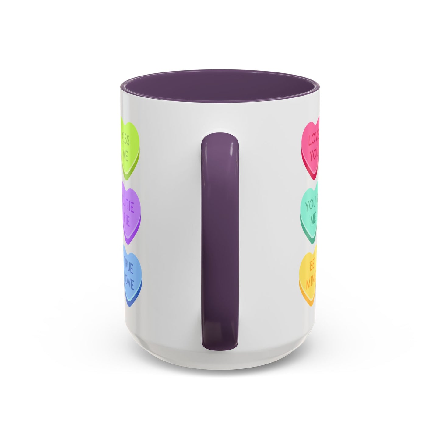 Love You, Kiss Me - Accent Coffee Mug (11, 15oz) - 11541