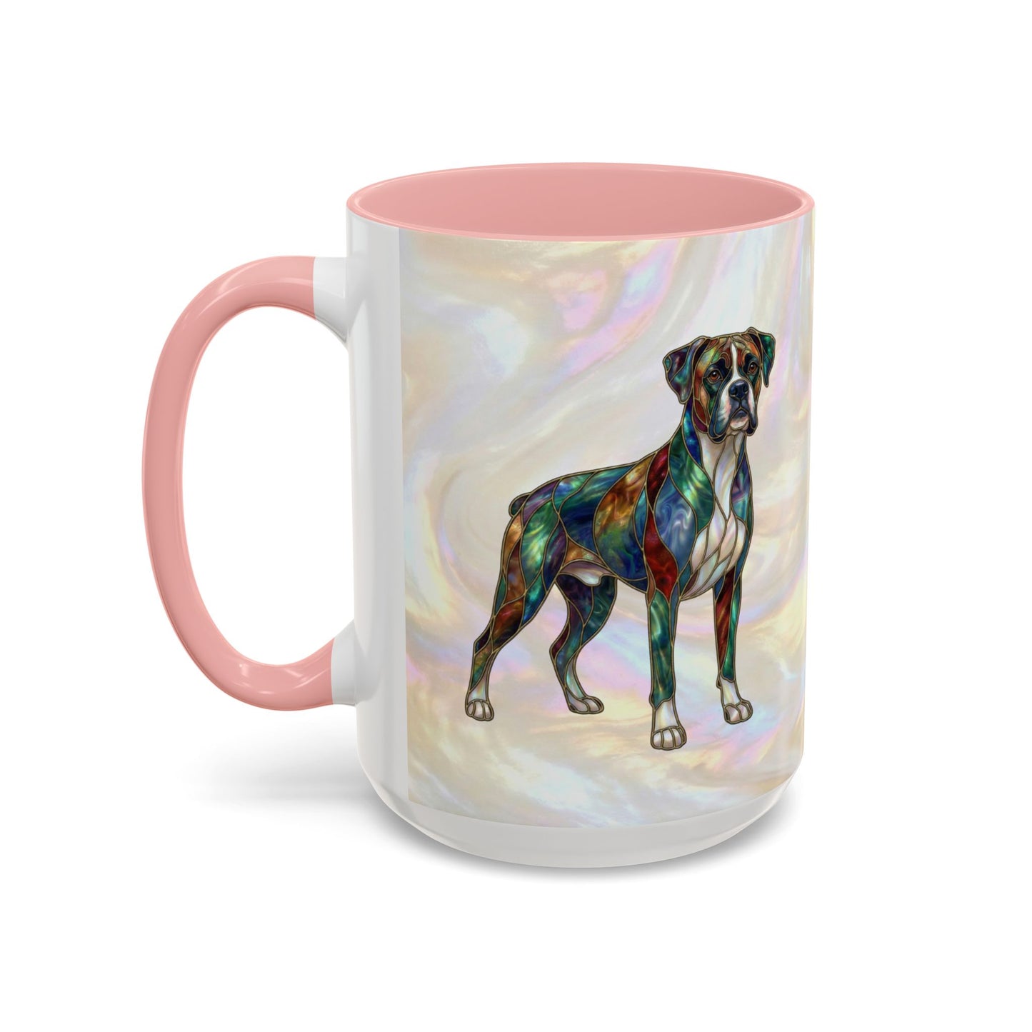Boxer Accent Coffee Mug -Stained Glass Style (11/15oz) - 14621