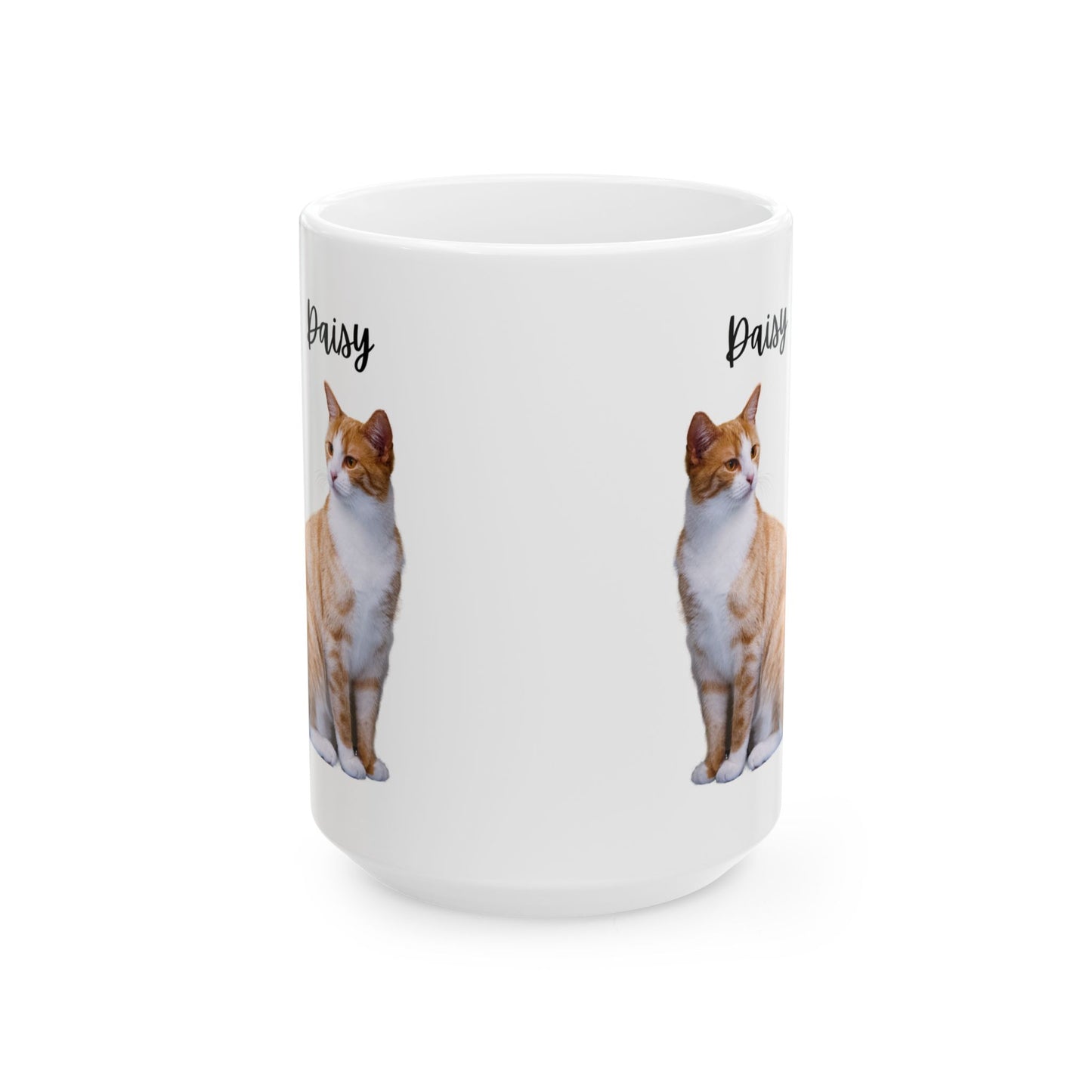 Personalized Cat Design Ceramic Mug, Custom Pet Mug, Gift for Cat Lovers, Cat Owner Coffee Cup, Cute Animal Mug - 14201