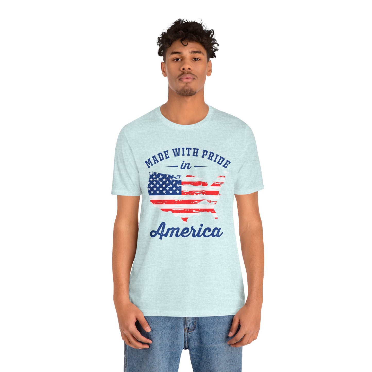 American Pride Unisex Tee, Patriotic Shirt, USA Pride Tee, Independence Day Apparel, Gift for Veterans, Summer Fashion - 13693