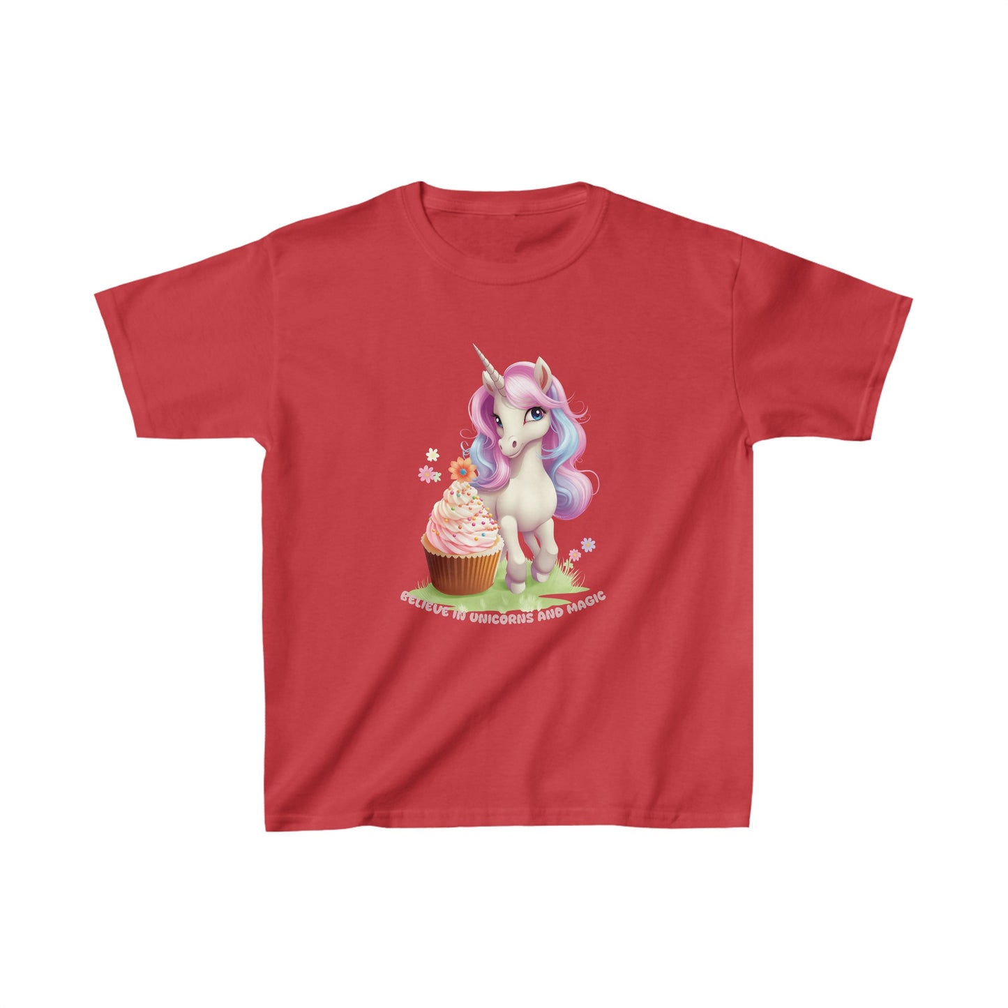 Believe in Unicorns and Magic - Kids Heavy Cotton™ Tee