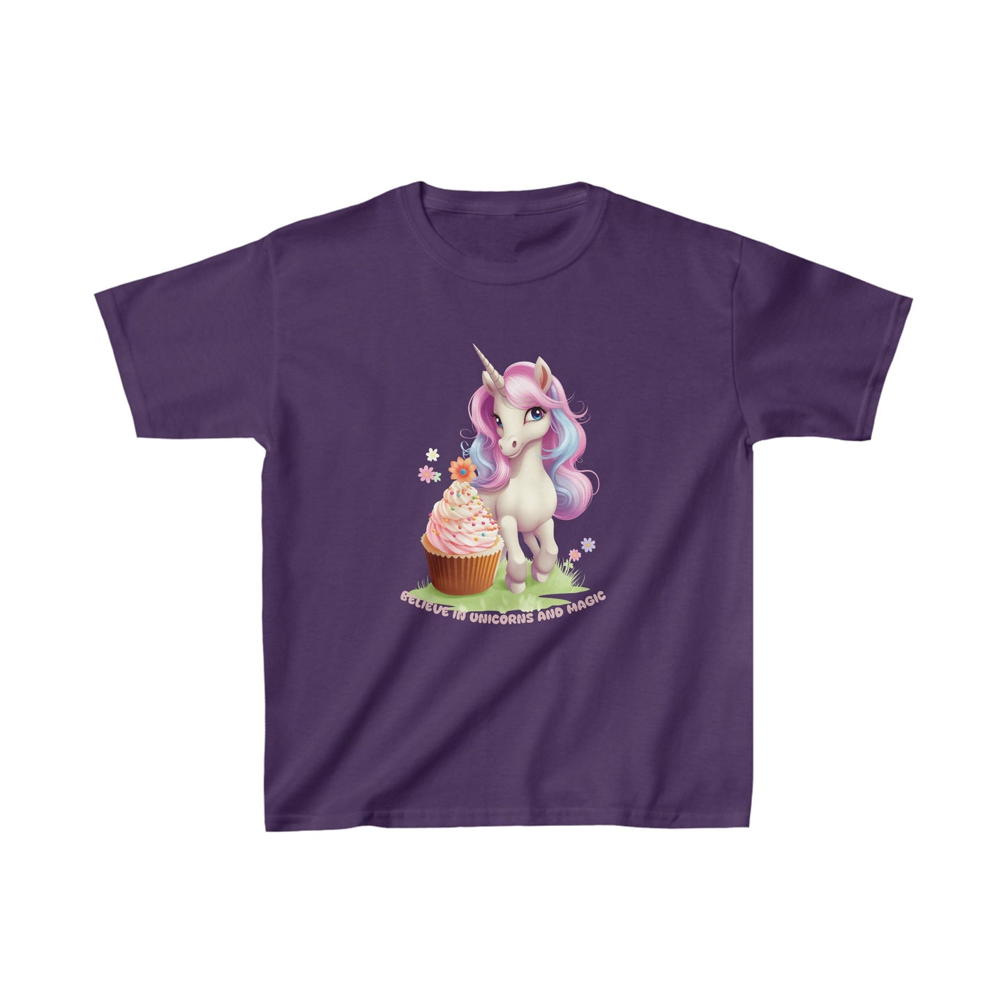 Believe in Unicorns and Magic - Kids Heavy Cotton™ Tee