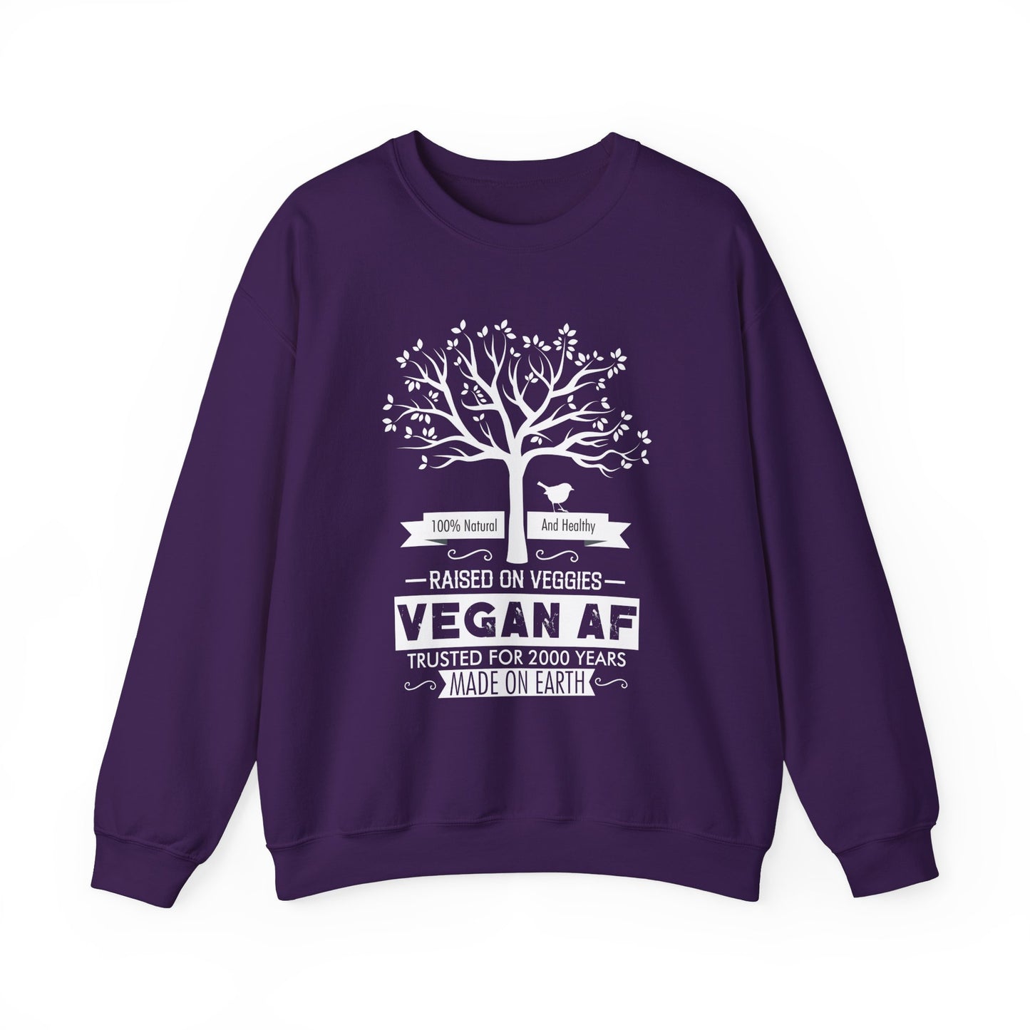 100% Natural & Healthy, Raised by Veggies - Unisex Heavy Blend™ Crewneck Sweatshirt