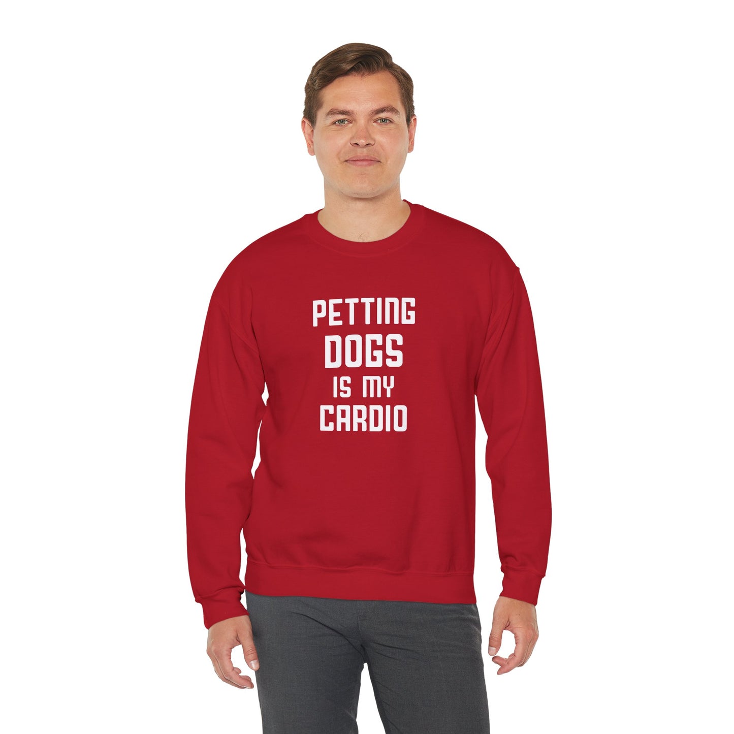 Petting Dog is My Cardio - Unisex Heavy Blend™ Crewneck Sweatshirt