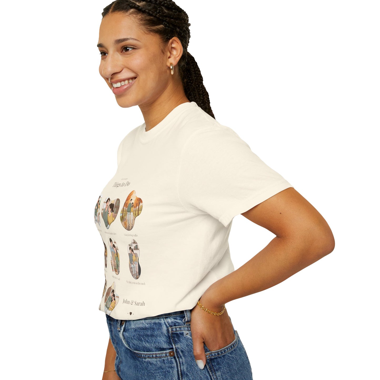 Our Favourite Things to Do Together – Personalised Valentine’s Illustration T-Shirt Gift - 14721