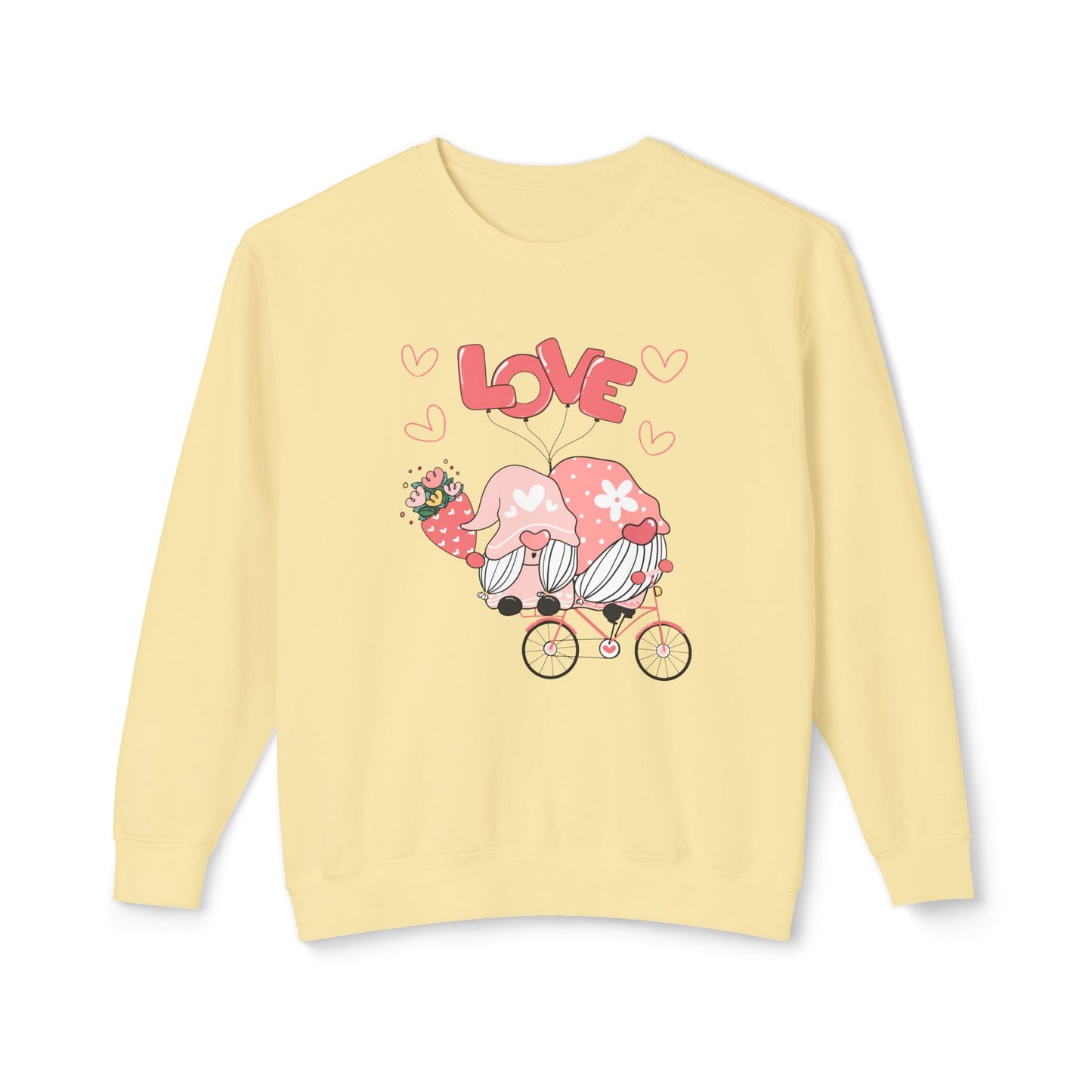 Gnome Couple, Love - Unisex Lightweight Crewneck Sweatshirt - 11027