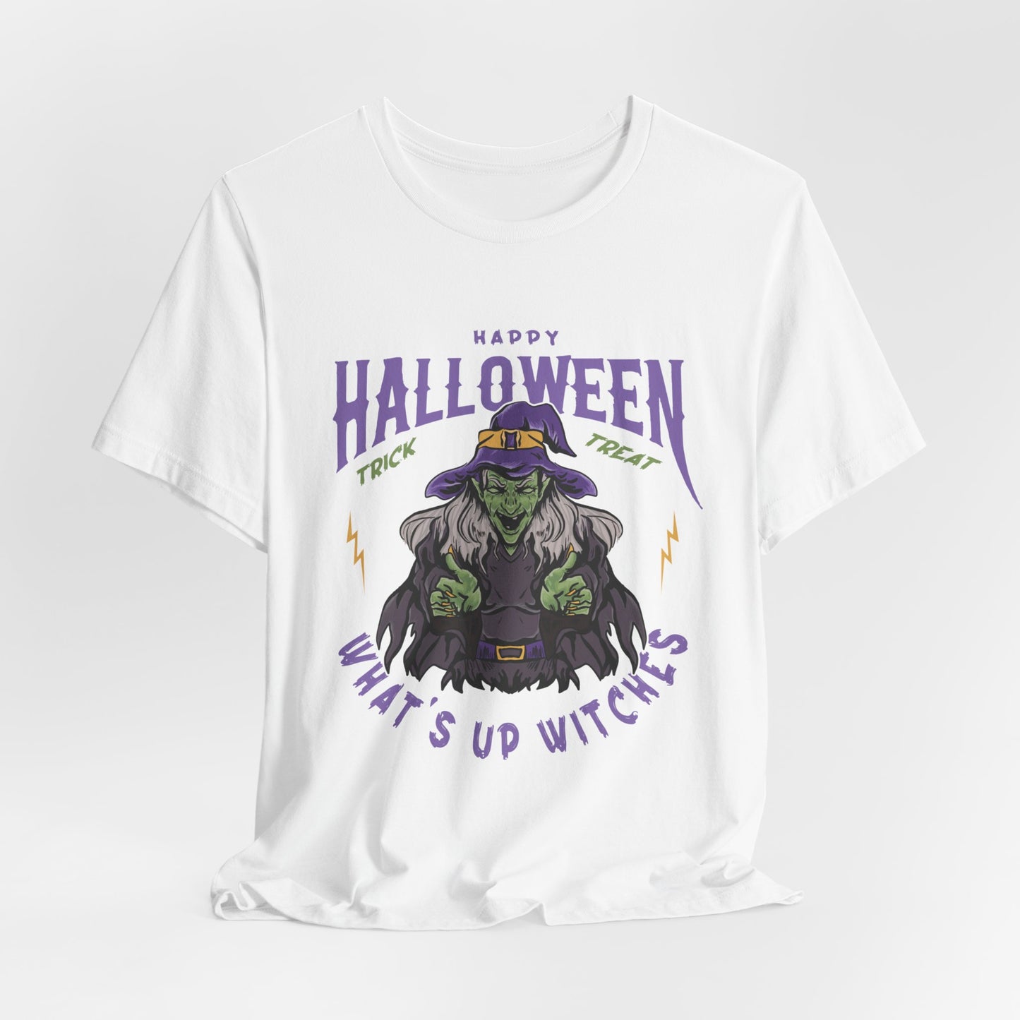 Happy Halloween, What's Up Witches  - Unisex Jersey Short Sleeve Tee