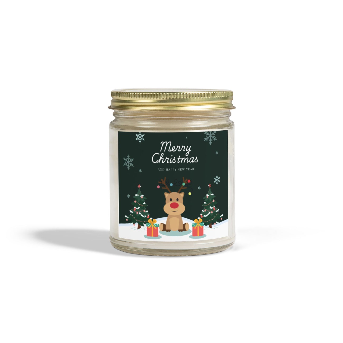 Merry Christmas, Happy New Year - Scented Candles, Coconut Apricot Wax (4oz, 9oz)