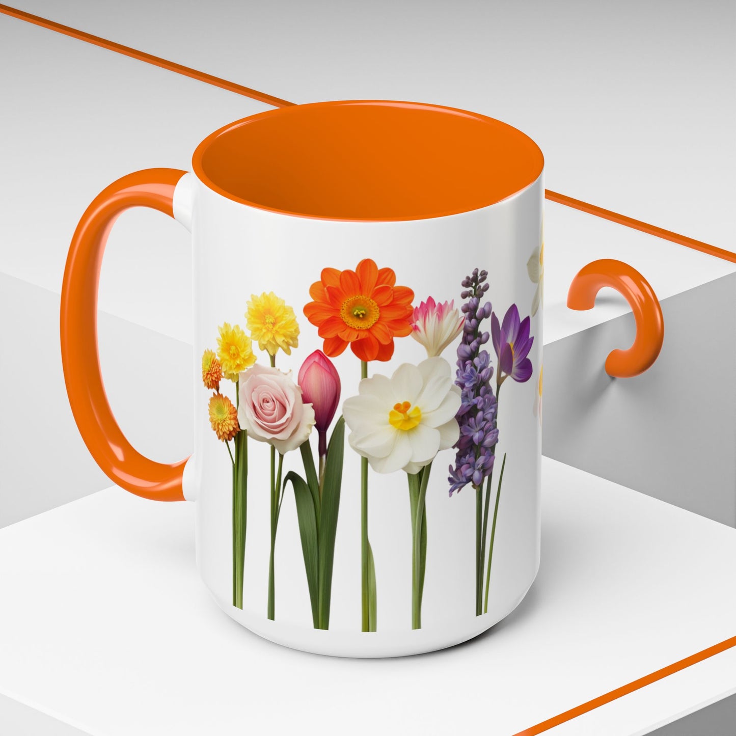 Bright Flowers - Accent Coffee Mug (11, 15oz) - 10400