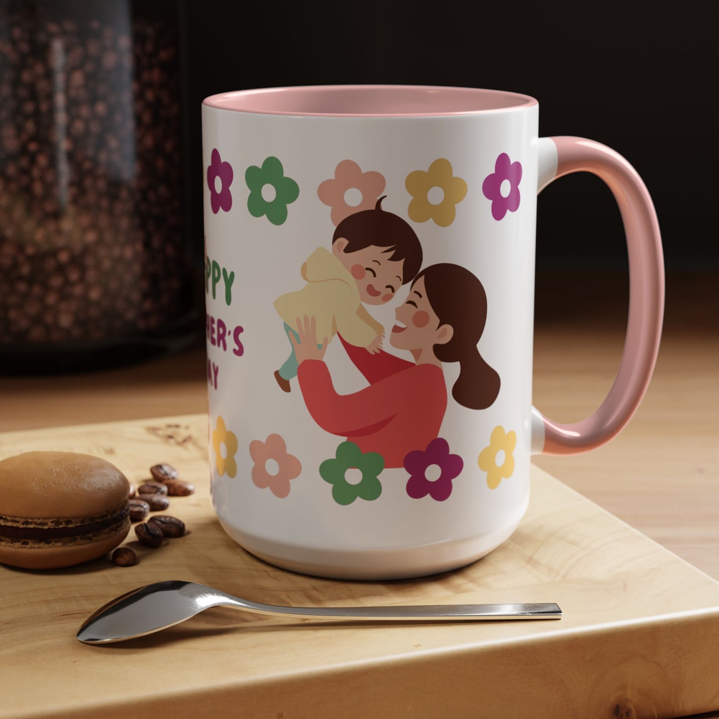 Happy Mother's Day Floral Accent Coffee Mug - 11/15oz - 12491