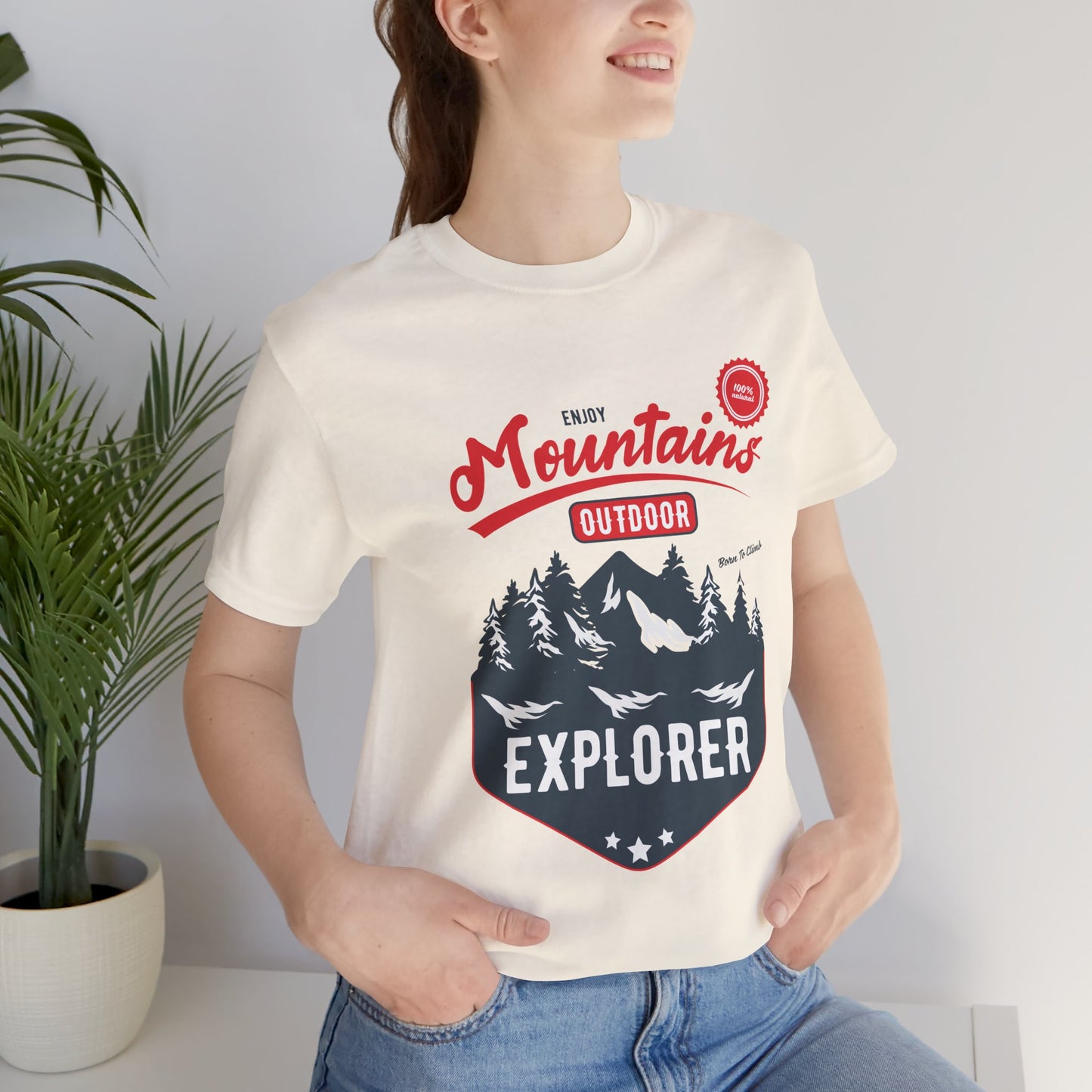 Enjoy Mountains, Outdoor Explorer - Unisex Jersey Short Sleeve Tee - 12592