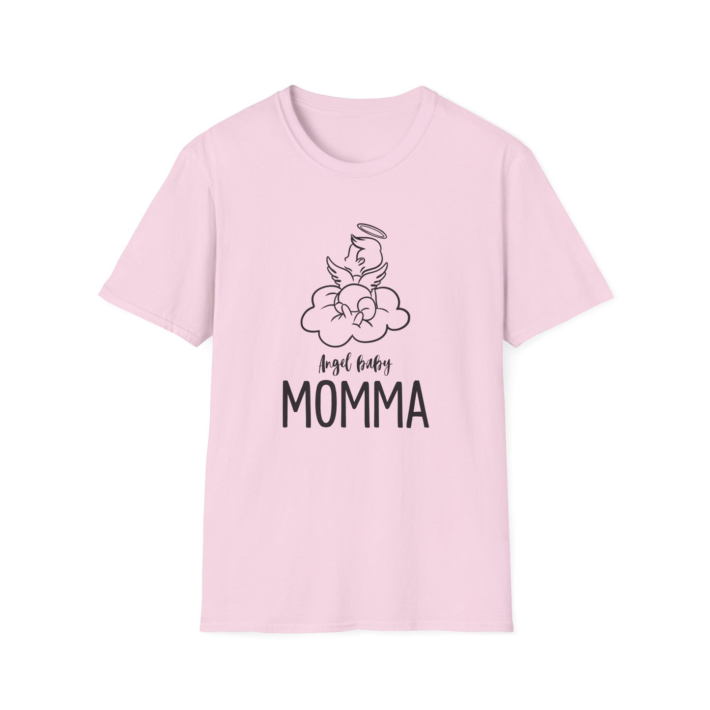 Angel Baby Momma Unisex Softstyle T-Shirt - Perfect for Mother's Day and Everyday Wear - 11828