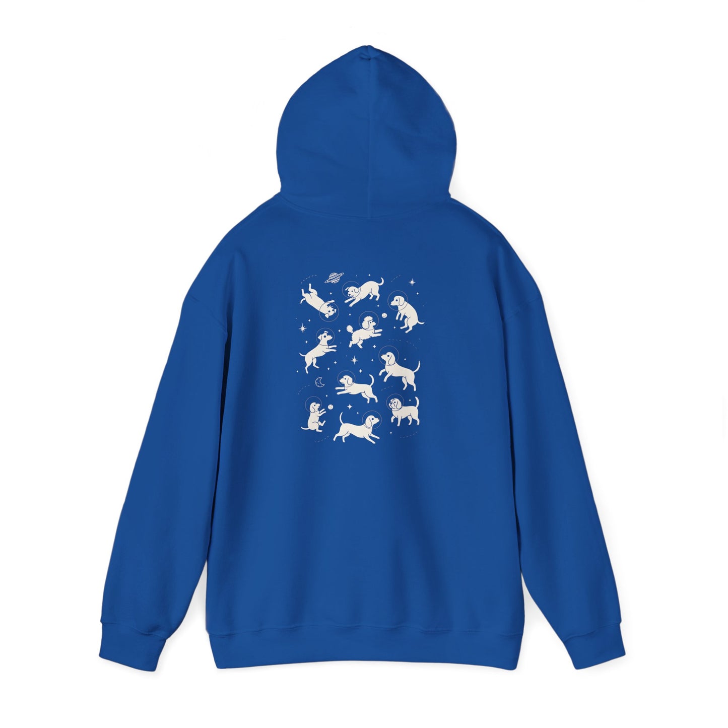 Dog in Space Hoodie – Space Puppy Graphic Hooded Sweatshirt, Unisex Heavy Blend™ - 14679