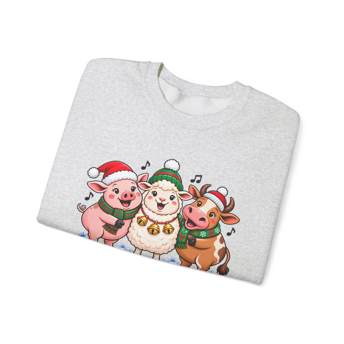 Christmas Farm Animal Friends Sweatshirt, Cute Holiday Crewneck - 14560