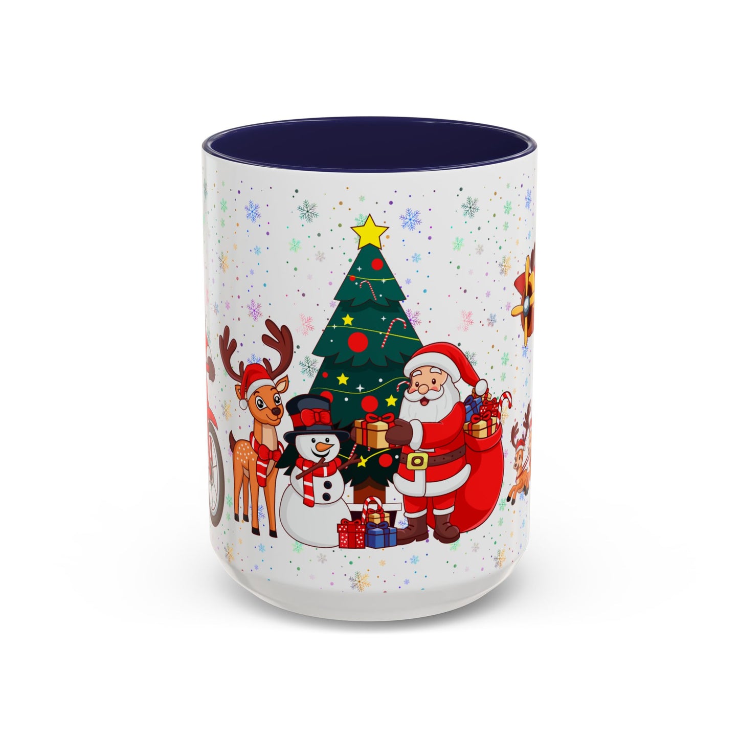 Christmas Party, Santa, Snowman & Reindeer - Accent Coffee Mug (11, 15oz) - 10429