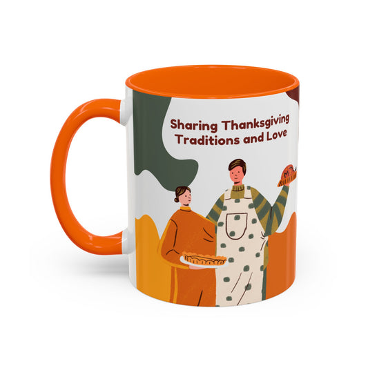 Sharing Thanksgiving - Accent Coffee Mug (11, 15oz) - 10893