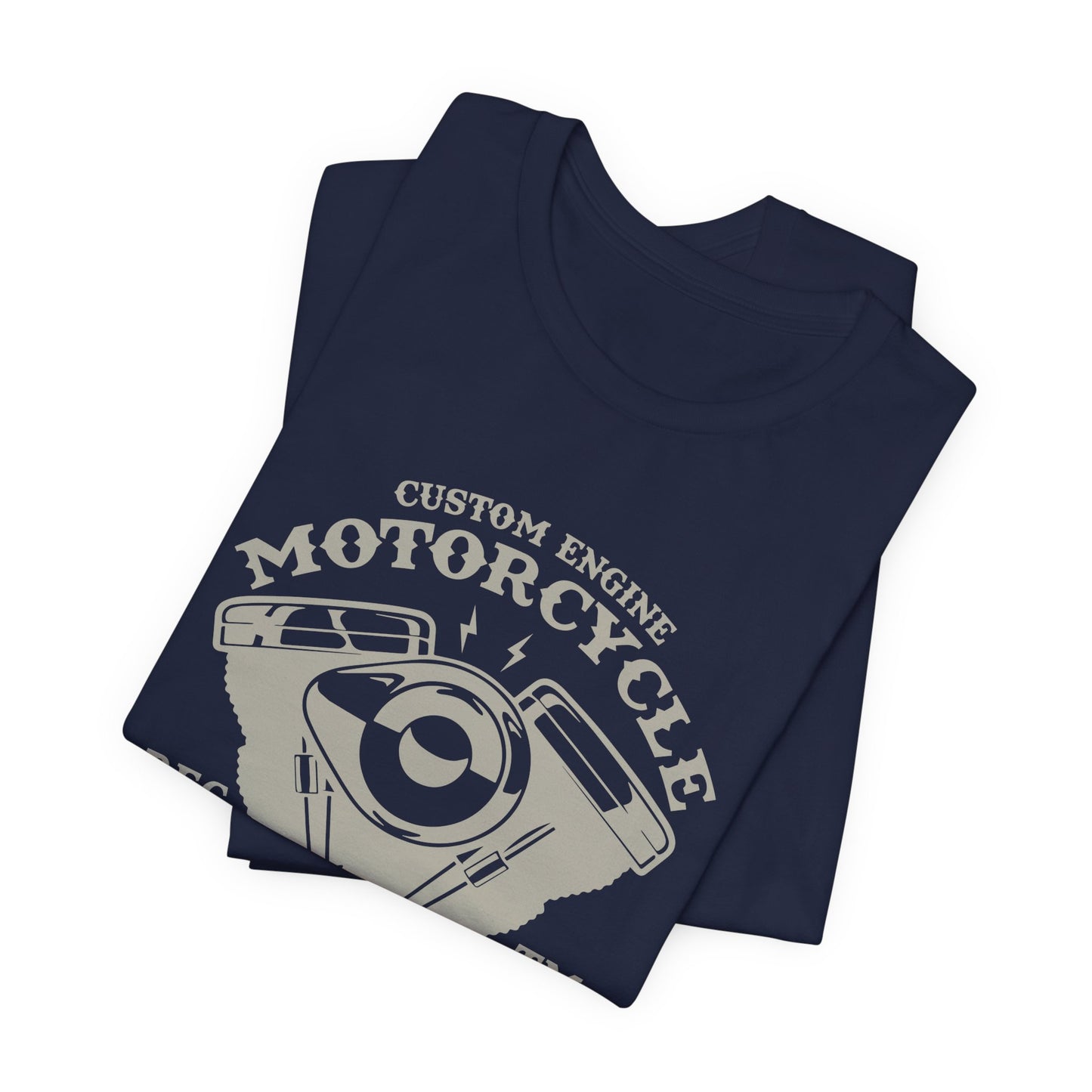 Custom Engine Motorcycle - Unisex Jersey Short Sleeve Tee