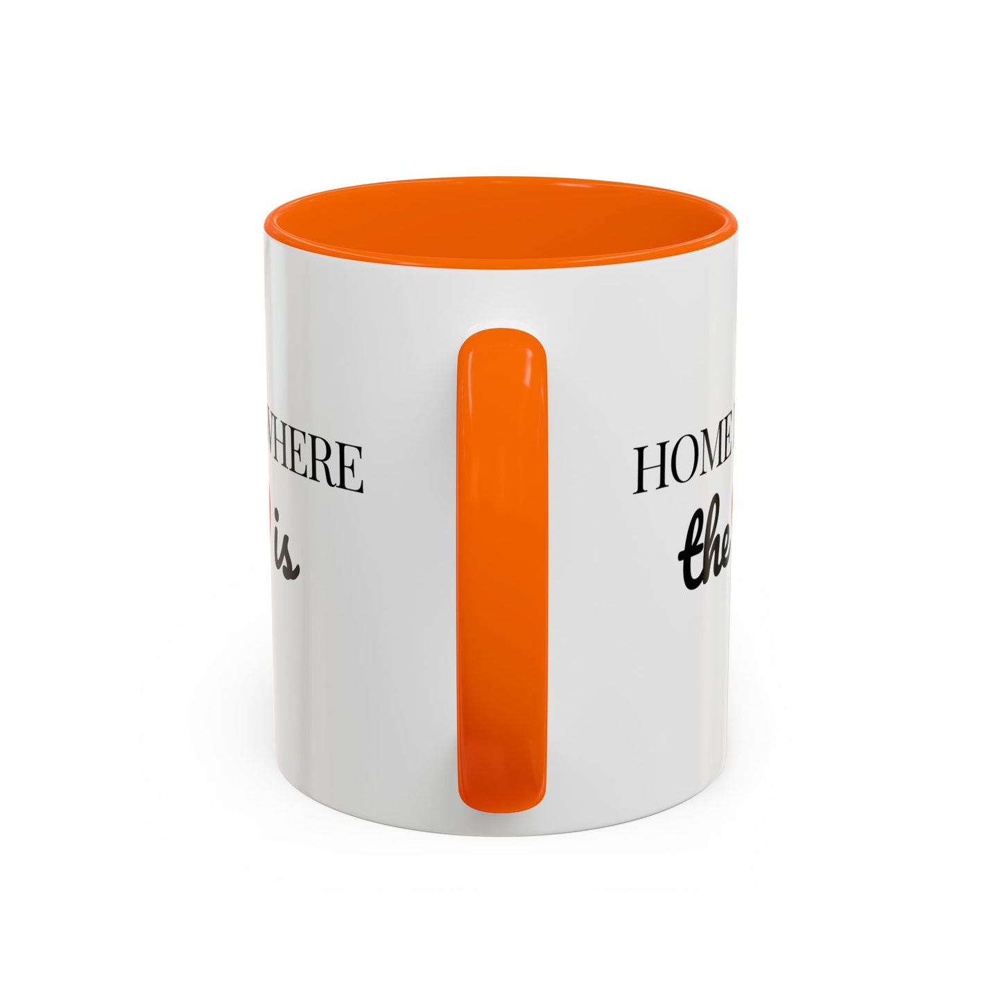"Home is Where the Heart is" Coffee Mug —  Minimal Accent Ceramic Mug (11/15oz) - 14684