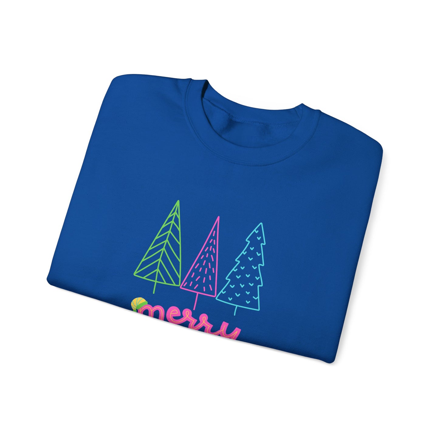 Trees, Merry Christmas -Unisex Heavy Blend™ Crewneck Sweatshirt - 10529