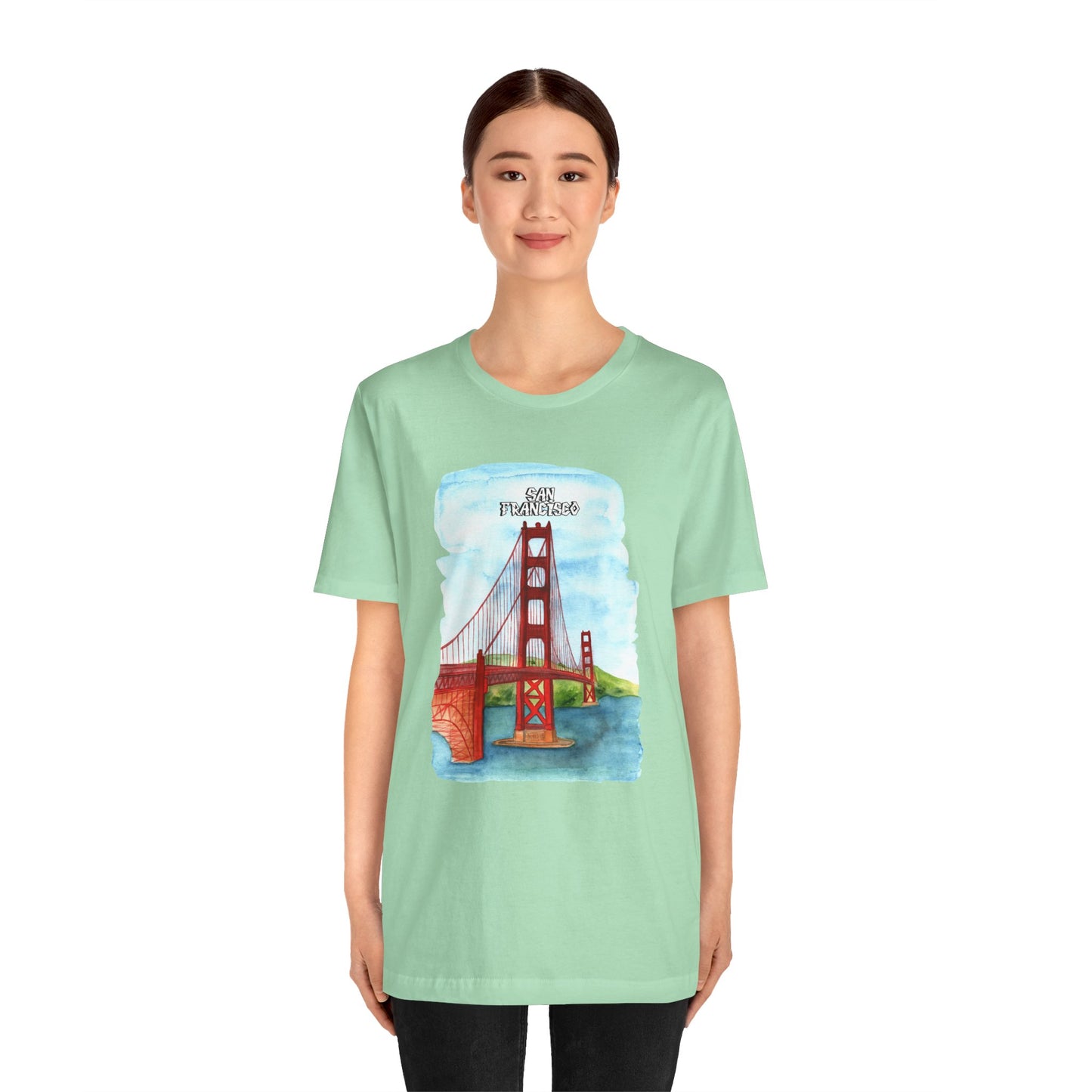San Francisco Golden Gate Bridge Tee - Unisex Short Sleeve Jersey Shirt for Travel Lovers - 12203