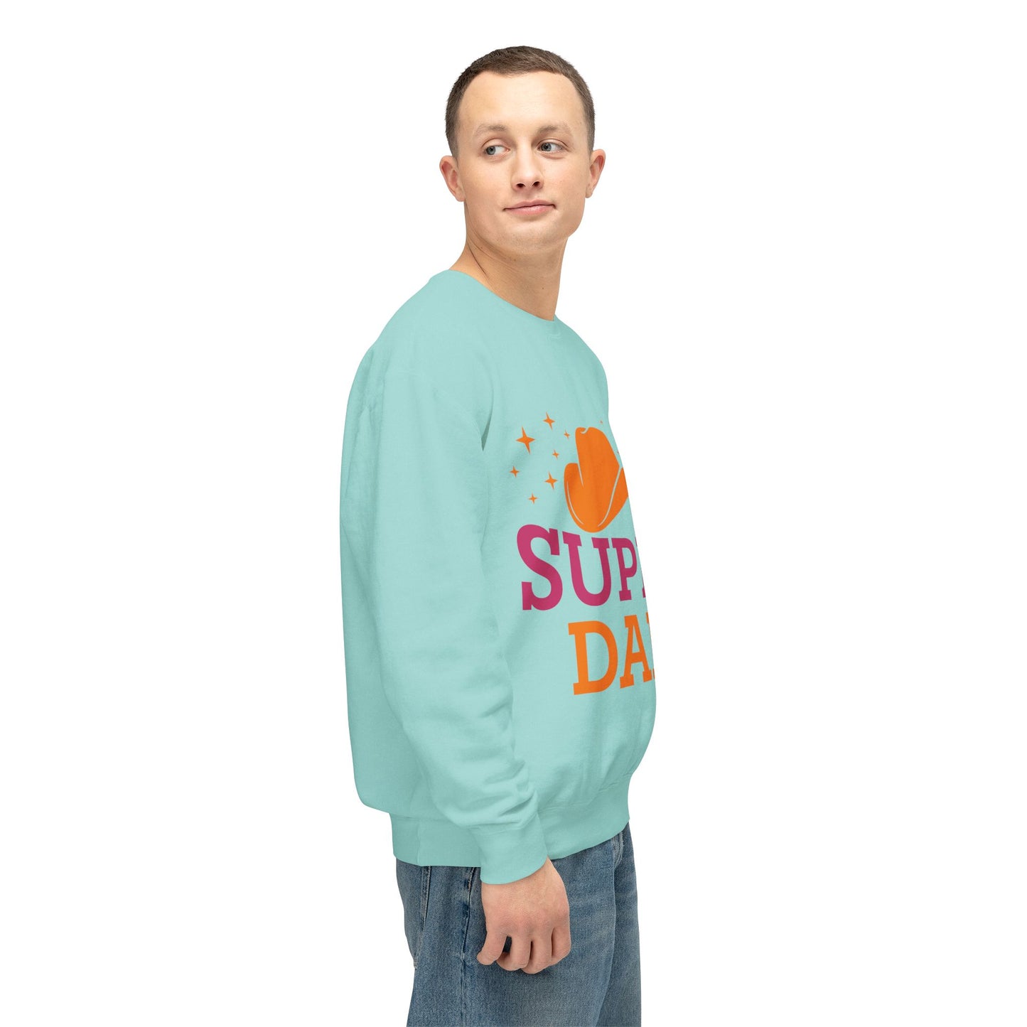 Super Dad Unisex Lightweight Crewneck Sweatshirt | Perfect Gift for Father's Day - 12907