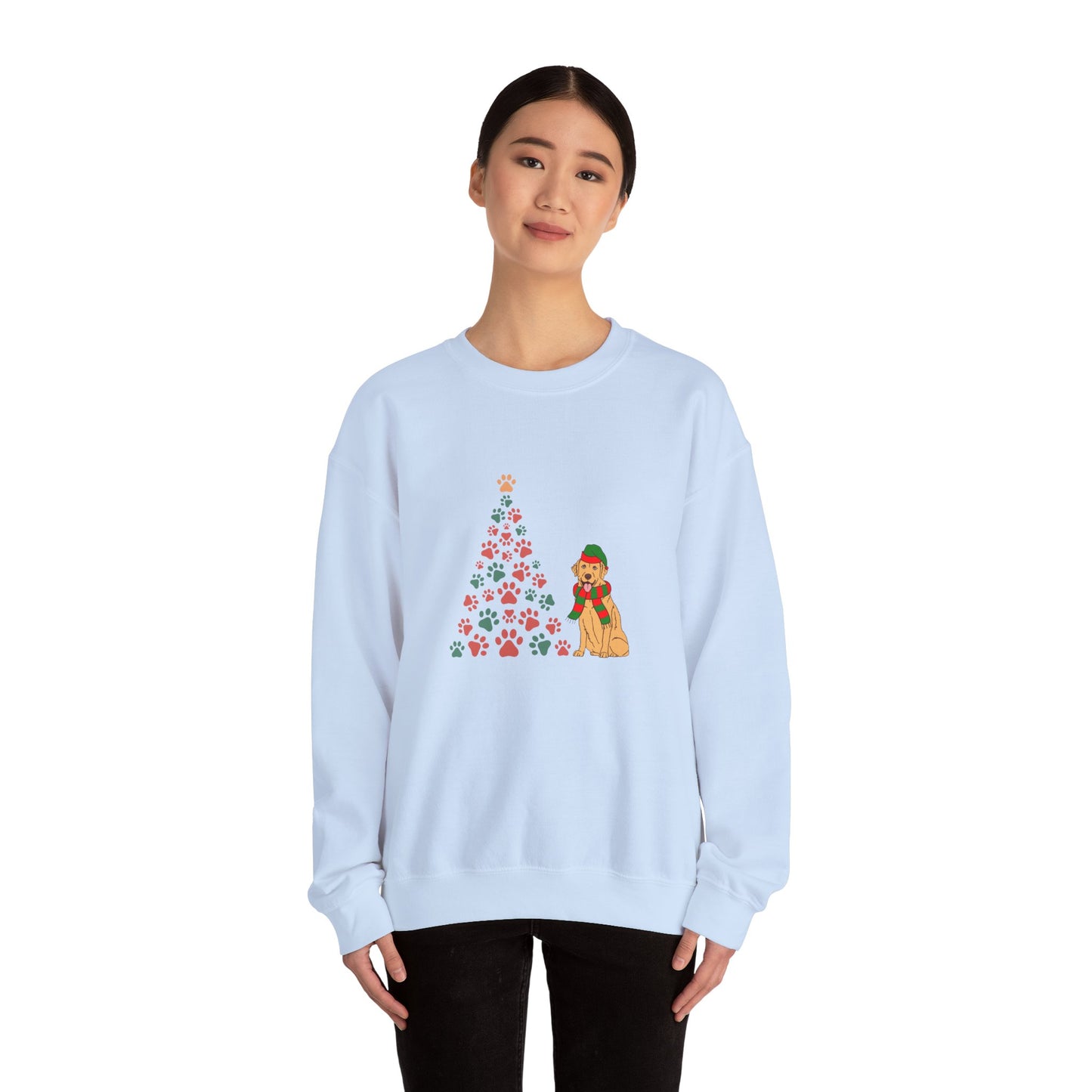 Christmas Tree & Dog - Unisex Heavy Blend™ Crewneck Sweatshirt -10239