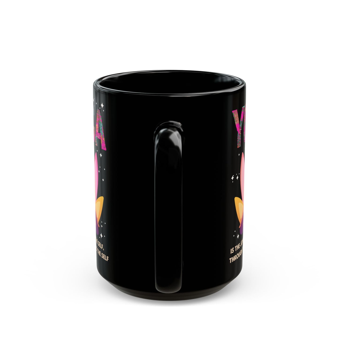 Yoga Is The Journey Of The Self Through The Self To The Self – Black Mug (11oz & 15oz) - 13214