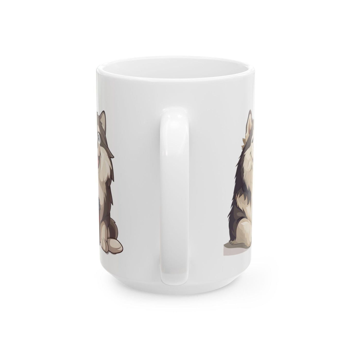 Coffee and Malamute Cuddles - Ceramic Mug, (11oz, 15oz) - 10649