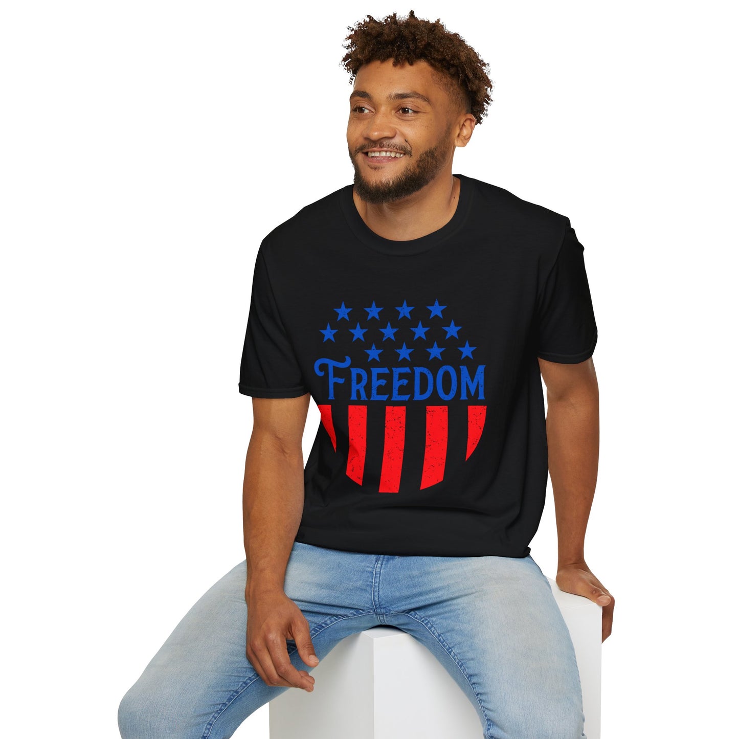 American Freedom Unisex T-Shirt - Patriot Tee, July 4th Celebration, Memorial Day Outfit, Independence Day Gift, Vintage Style Shirt - 13734