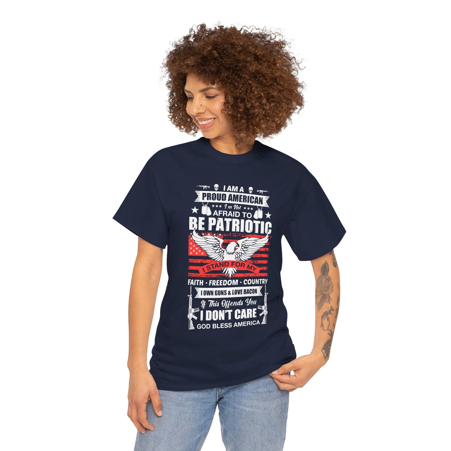 Unisex Patriotic Tee - Proud American T-Shirt, 4th of July Gift, Freedom Shirt, Memorial Day Apparel, Casual Wear - 13789