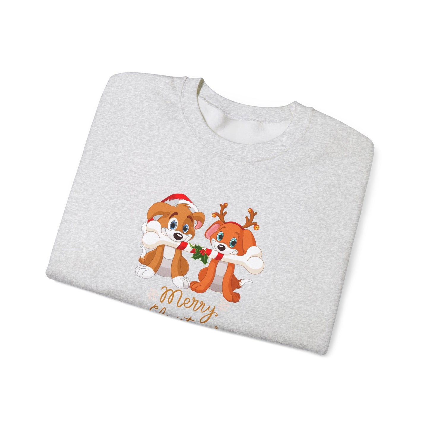 Cute Puppies, Merry Christmas - Unisex Heavy Blend™ Crewneck Sweatshirt