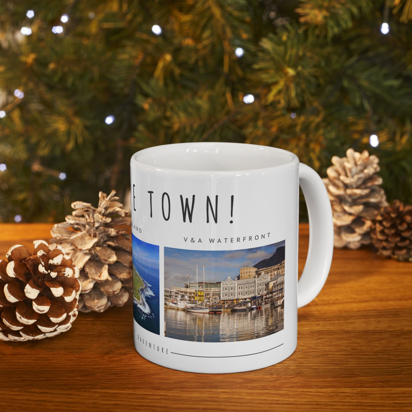 Hello Cape Town Mug – Scenic Travel Ceramic Coffee Cup (11oz, 15oz) - 12021