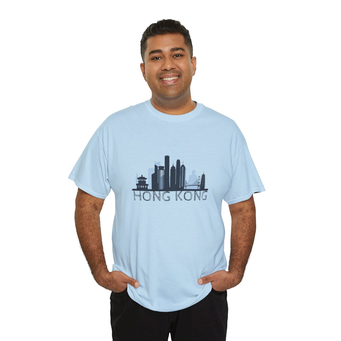 Hong Kong Unisex Heavy Cotton Tee | Casual Travel Shirt - 12042