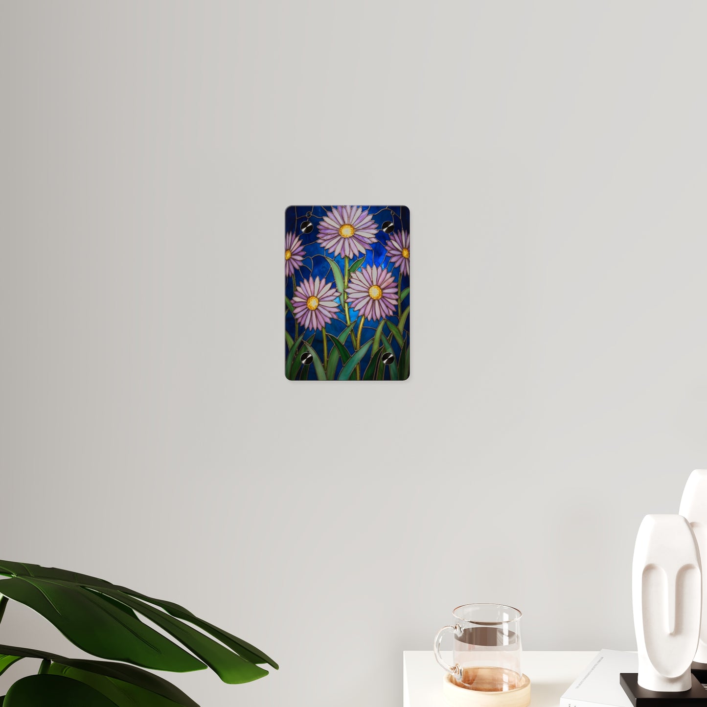 Aster Field Acrylic Wall Art Panel — Floral Home Décor - 14607