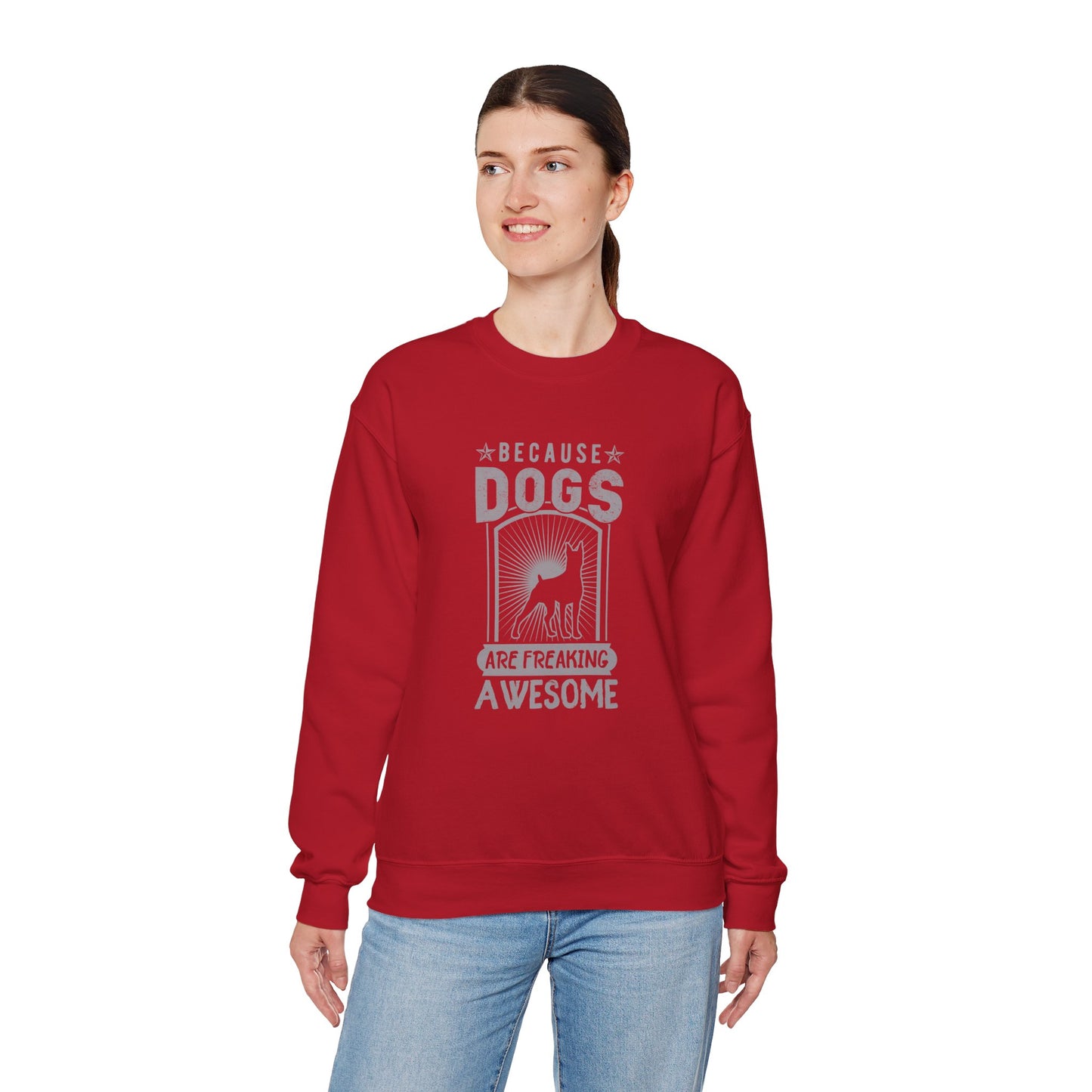 Because Dogs Are Freaking Awesome - Unisex Heavy Blend™ Crewneck Sweatshirt