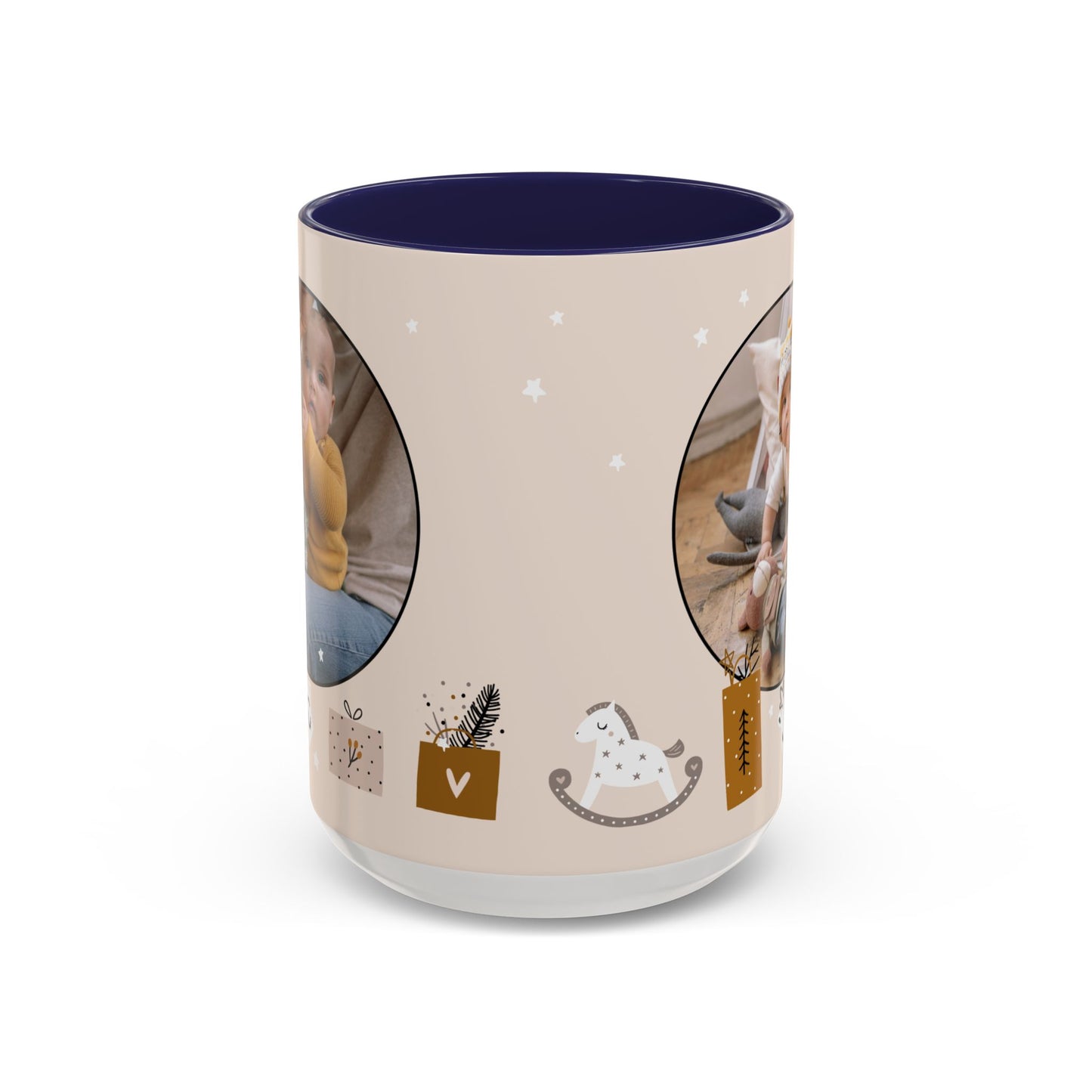 My First Christmas, Customizable - Accent Coffee Mug (11, 15oz) - 10860