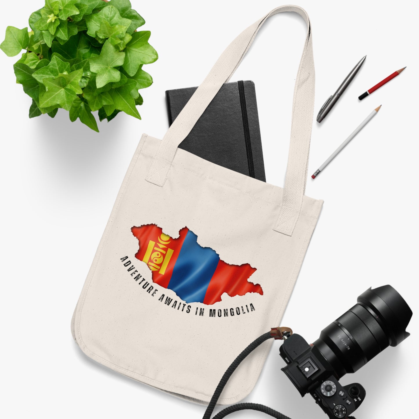 Adventure Awaits in Mongolia - Organic Canvas Tote Bag - 10366