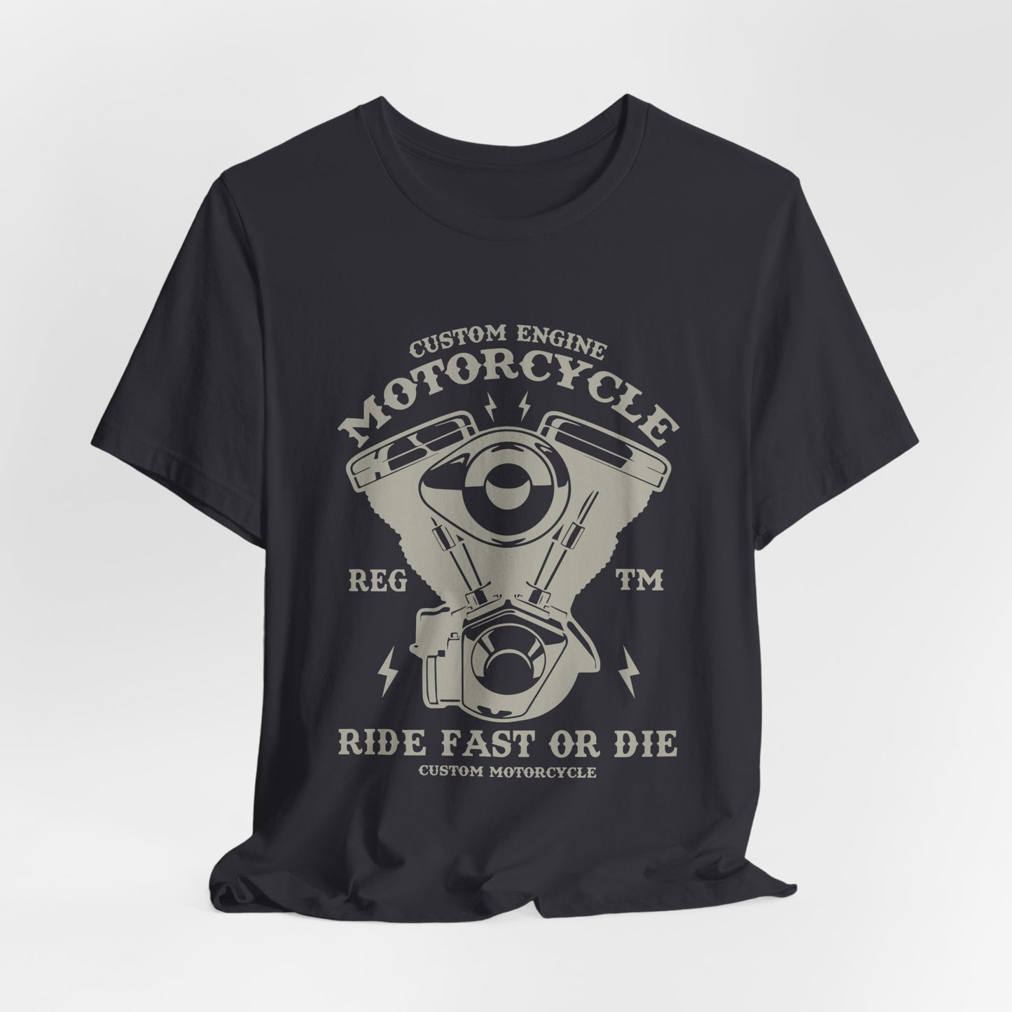 Custom Engine Motorcycle - Unisex Jersey Short Sleeve Tee - 13298