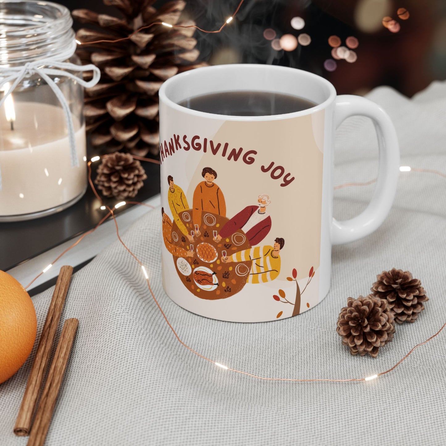 Sharing Love & Laughter, Thanksgiving Joy - Ceramic Mug, (11oz, 15oz) - 10896