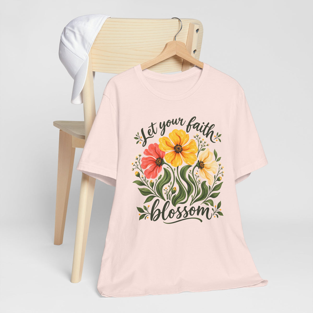Let Your Faith Blossom T-Shirt, Floral Christian Tee - 14506