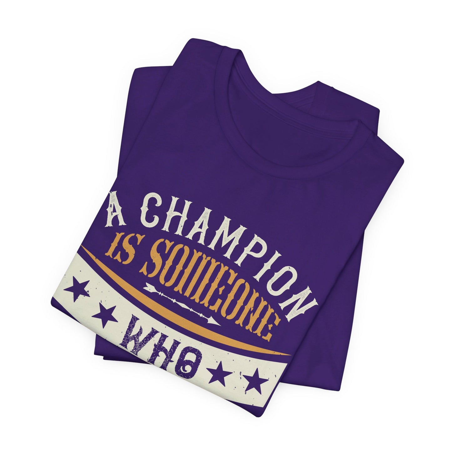 Boxing: A Champion Is Someone Who Gets Up When He Can't - Unisex Jersey Short Sleeve Tee