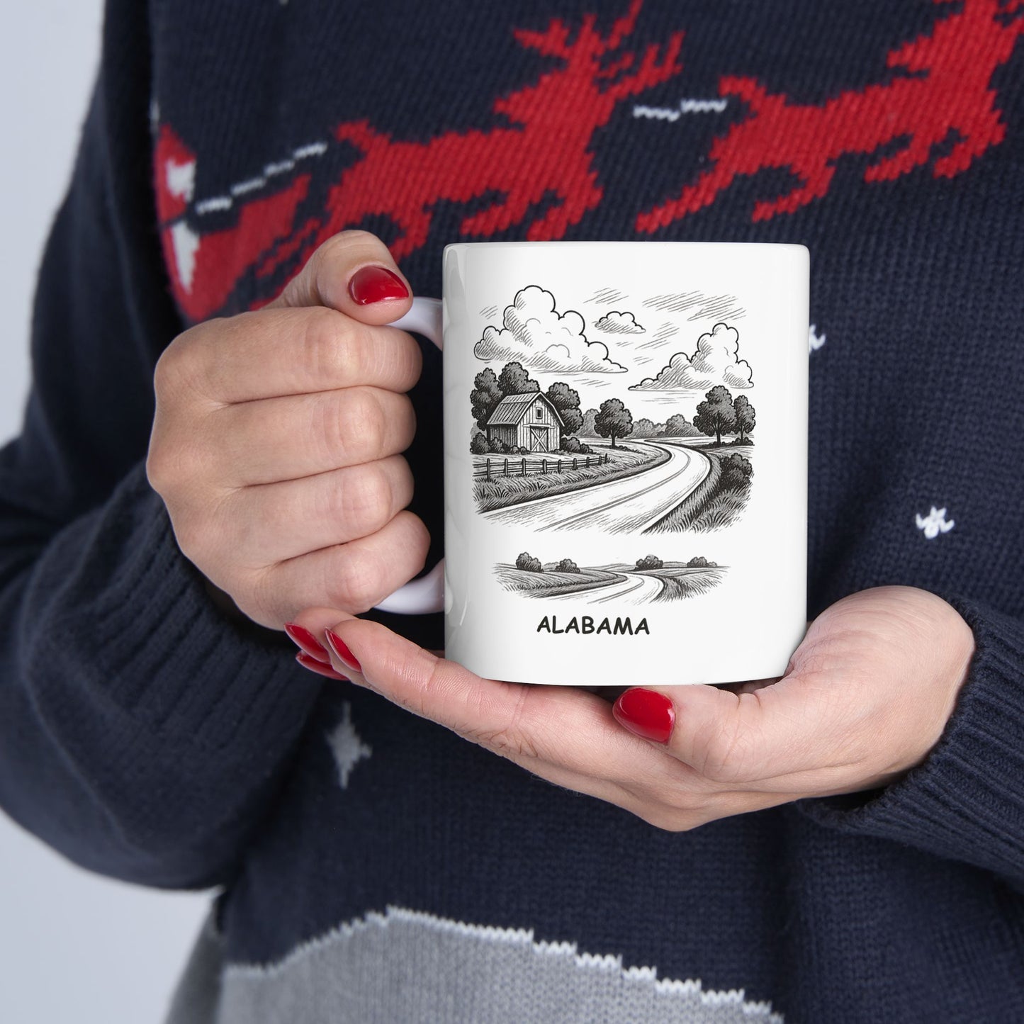 "Alabama: Where every mile is a story waiting to be told." Ceramic Mug - 12825